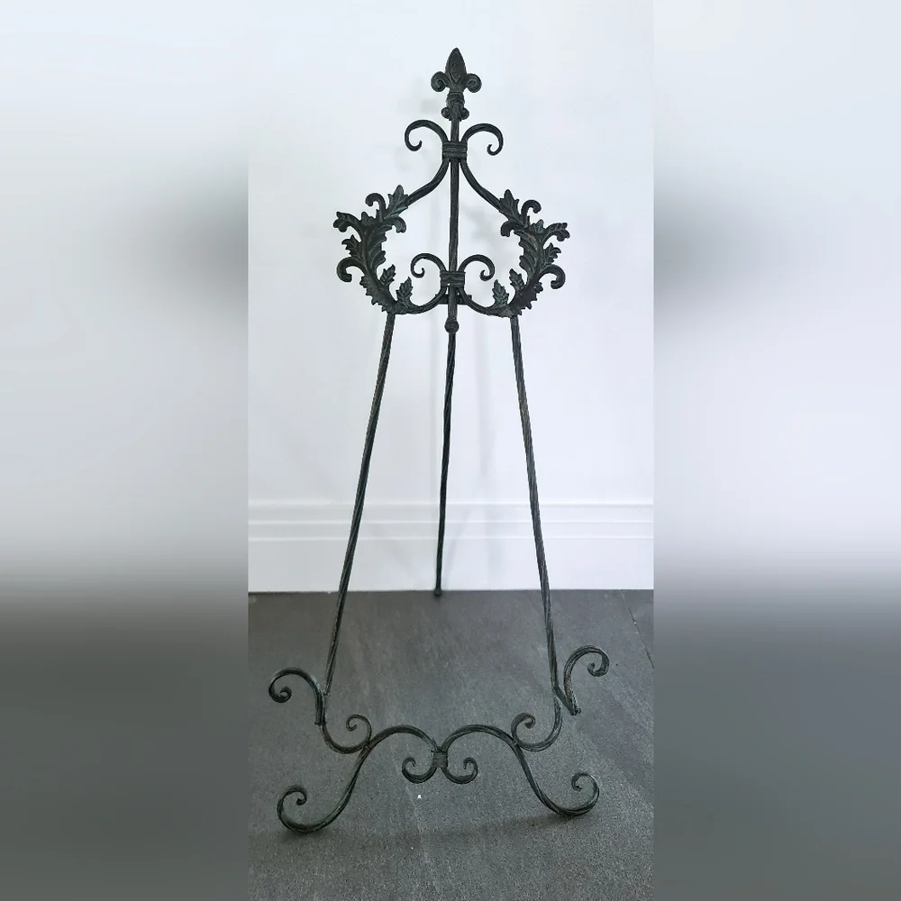 Very Tall French Metal Recipe Holder Cookbook Book Stand Holder Decor - Picture 2 of 4